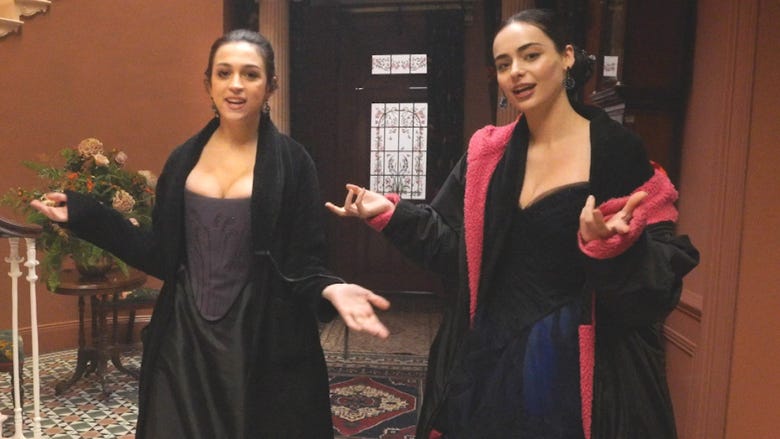 'The Buccaneers' Set Tour With Josie Totah and Aubri Ibrag (Exclusive)