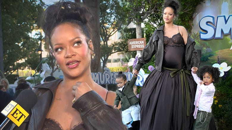 Rihanna's Sons RZA and Riot Sport Custom Dior to 'Smurfs' Premiere