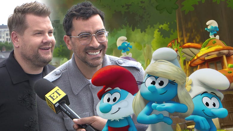 James Corden and Dan Levy Show Off Their 'Smurfs' Knowledge! (Exclusive)