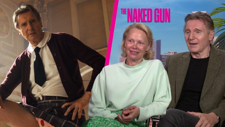 'The Naked Gun's Pamela Anderson and Liam Neeson Dish on 'Unique Chemistry' (Exclusive)